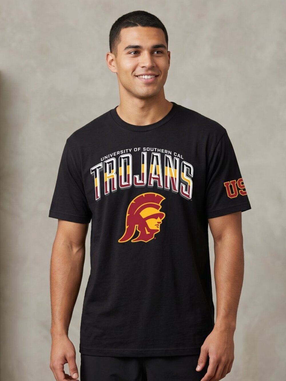 NWT | USC Trojans Arched Logo Graphic T-Shirt | Black | XL